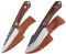 KENTROON 2pcs Chef Knife 4 Inch High Carbon Forged Knife Meat&Fish Knife, Full Tang Ergonomic Handle with PU Sheath for Kitchen Outdoor Camping BBQ