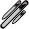 Mont Bleu Set of 3 Crystal Nail Files Hand Decorated with Swarovski Elements, in Black Velvet Sleeve - Genuine Czech Tempered Glass - Hand-Made Glass Nail Files