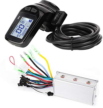 Nimomo Scooter Motor Controller, 36V 350W WaterproofE-Bike Brushless Controller Kit mit LCD-Display