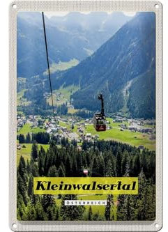 Femer Blechschild Reise 20x30cm Kleinwalsertal Österreich Gondel Natur