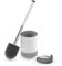 Nirox Escobilla de Silicona de Inodoro - - Escobilla de Limpieza de WC con Soporte - - De Pared o Independiente - - Portaescobilla con Piedra Mineral Que Absorbe la Humedad