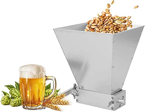 UZIAH Robuste 2 Walzen Getreidemühle, Malzmühle Aus Edelstahl, Selbstgebrauter Getreidebrecher – Ohne Holzsockel