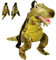alles-meine.de GmbH 3-D Rucksack & Kuscheltier - XL groß - Dinosaurier - Tyrannosaurus Rex - grün - Plüsch Kinderrucksack/Plüschtier - für Kinder & Erwachsene - Kindergarte..