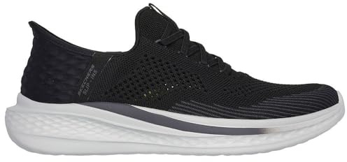 Skechers Herren Slade Quinto Slip-InTurnschuhe, Black Knit, 48.5 EU