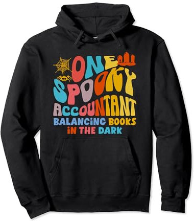 Ein Gespenstischer Buchhalter Retro Groovy Halloween Kostüm Pullover Hoodie