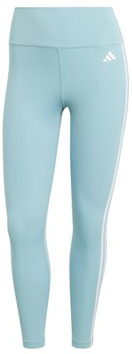 adidas Women's Train Essentials 3-Stripes High-Waisted 7/8 Leggings, mint ton, XL