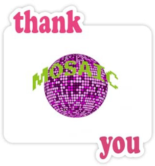 Mosaik Erde umgibt dicht Danke Aufkleber Zitat Grateful