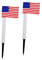 HOMSFOU USA-Flaggen 2st Dekoration Zum Unabhängigkeitstag Solarleuchten Für Außen Garten Licht Pvc Flagge US Flagge