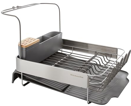 KitchenAid Expandable Dish-Drying Rack with Glassware Attachment