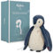 KALOO – Complices – Doudou bruits Blanc bébé et enregistreur Vocal - Manchot Bleu - 25 cm - Dès la Naissance,K212001