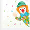 Wandtattoo Loft Fensterbild Karneval Clown von der Seite wiederverwendbar Frühling bunte Geburtstag Fasching farbig, 1. A4 Bogen, Von Rechts