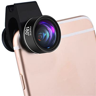 Kit d'objectifs d'appareil photo 4 en 1 Fish Eye grand angle macro téléobjectif avec clip universel pour 95 % des smartphones