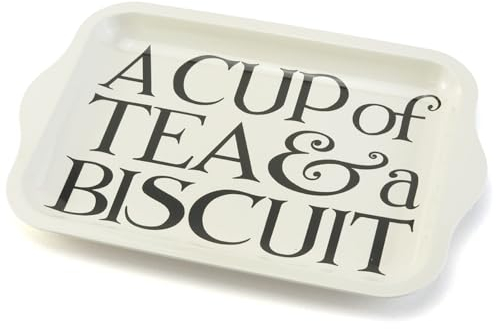 That's Crackers! A Cup Of Tea & A Biscuit | Tinware Tray | 24 x 16cm | Emma Bridgewater Gift