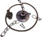 3 Hook Ceiling Rose Pendant Set Antique Brass Finish Includes Ceiling Rose, Cable, Chains and Lamp Holder (6 inch Chain Length)