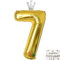 Vthoviwa Krone Luftballon Zahlen 7 Golden, Luftballon 7. Geburtstag Foil Ballon, 0123456789,Party Decoration Helium Unterstützen