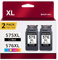 BAOYAN 575XL 576XL Multipack Druckerpatronen Wiederaufgearbeitet für Canon 575 576 patronen 575 XL 576 XL Tintenpatronen für Canon TS3550i TR4750i TR4751i TS3551i Drucker (1 Schwarz, 1 Farbe)