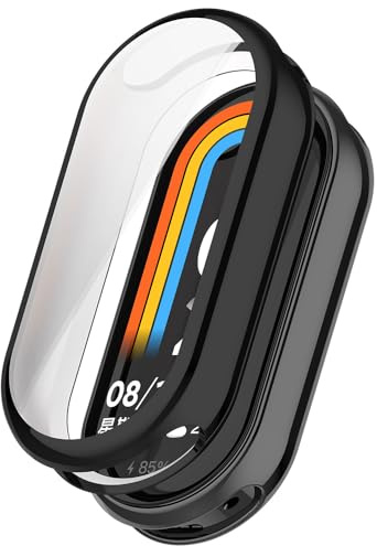 Funda para Xiaomi Smart Band 8, Silicona TPU Case Protectora de Pantalla, Anti-arañazos, Anti-Polvo, Cover Carcasa para Xiaomi Mi Band 8