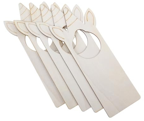 Operitacx 5pcs Neutral Home Decor Door Handle Hanger DIY Wooden Doorplate Sign Blank Versatile Use for Craft Projects