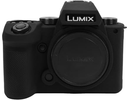 MUZIRI KINOKOO Schutzhülle für Panasonic Lumix DC-S5 II/Lumix DC-S5 II X Kamera, Weiche Silikon Tasche für S5 II/S5 II X rutschfest und Kratzfest, verbesserte Griffigkeit für die Kamera - Schwarz