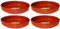 Tradineur - Confezione da 4 casseruole rotonde in terracotta, adatte per vetro e forno, ideale per stufati e arrosti fatti in casa, Ø 24 cm.