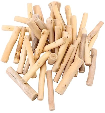 Générique Paquet déco en bois flotté naturel tiges de bois bâtons de bouleau naturels de bûche de maison de poupée ornements en artisanat en non fini Bambou Brown