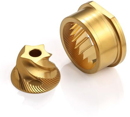 Conical Grinder Upper Lower Burr Compatible with Breville Sage Barista Express Impress Espresso Touch Coffee Machines BES870/875/876/878/880/860-5 star (Titanium Gold)