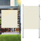Jaxguom Klemmmarkise Senkrechtmarkise außen 200x270cm Ausziehbar, Vertikalmarkise mit Handkurbel ohne Bohren, Balkon-Sichtschutz & Windschutz für Garten & Terrasse, Beige