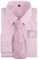 Alizeal Mens Long Sleeve Shirt and Necktie Set Formal Casual Business Wedding Button Down Dress Shirt and Tie Set, Light Pink-2XL