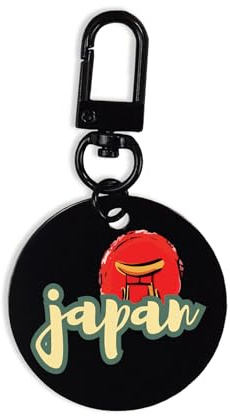 Llavero de puerta Torii de Japón, llavero, etiqueta de identificación, llavero de mosquetón