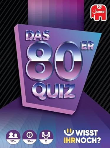 Jumbo Wisst Ihr Noch? Das 80er Quiz – Nostalgisches Fragespiel mit 200 Fragen zu Musik, TV & Kult der Achtziger, 2 Spieler, geeignet ab 12 Jahren