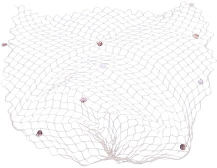 Hztyyier Fish Net Wall Hanging Fishing Net Decor Cotton Rope Nautical Photo Display with Shells for Ocean Themed Party