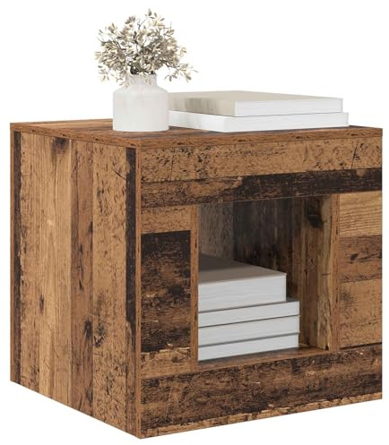 vidaXL Altholz, Eleganter, rechteckiger Couchtisch für Wohnzimmer, kompakte Deko, feuchtigkeitsbeständig, ideal für kleine Räume