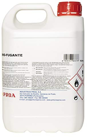 Hidrofugante Proa para piedra. Repelente de agua impermeabilizante. Transparente. 5 L.
