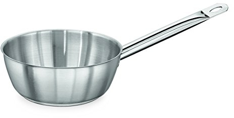 Sauteuse, GROSSKÜCHENGESCHIRR SERIE 5200, aus CNS 18/10, induktionsgeeignet, mit Schüttrand, Sandwichboden und angeschweißten Kaltgriffen - PREMIUM-QUALITÄT (A2 - Ø 20 cm)