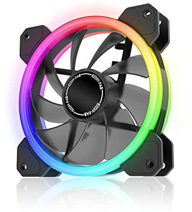 EZDIY-FAB Dual Ring 120mm RGB Case Fan 1-Pack (Without Remote)