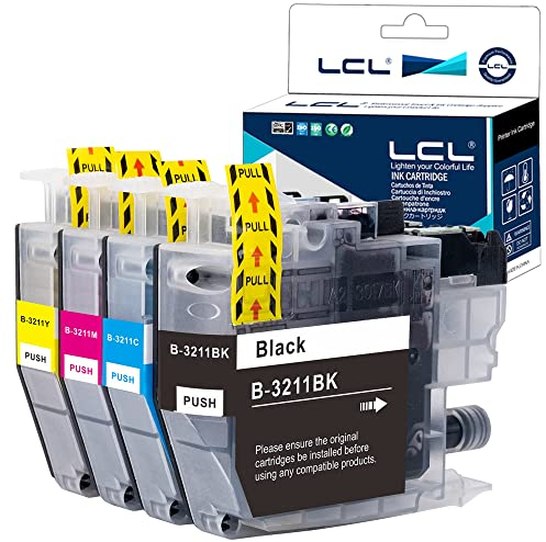 LCL Kompatibel Tintenpatrone LC3211 LC-3211 LC3211BK LC-3211BK LC-3211C LC-3211M LC-3211Y (1Schwarz 1Cyan 1Magenta 1Gelb) Ersatz für DCP-J770 DCP-J772DW DCP-J774DW MFC-J890DW MFC-J895 MFC-J497DW