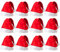 Weihnachtssankt-Hut, 12 Satz-Sankt-Hut für Erwachsene, Neuheit Vlies-Weihnachtsmann-rote Sankt-Hüte für Feier und Erholung, Weihnachtshüte für Verzierungen
