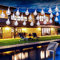 Guirnalda luces exterior solares, BrizLabs 6.5M 30 LED Cadena de Luces impermeable 8 modos de Iluminación, para interiores y exteriores jardín, navidad, terraza, patio, fiestas, Blanco Frio