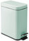 mDesign Pedal Bin — Waste Bin with Pedal, Lid and Plastic Bucket Insert for Bathroom, Kitchen, and Office — Metal Household Rubbish Bin with Ergonomic Design — Mint Green