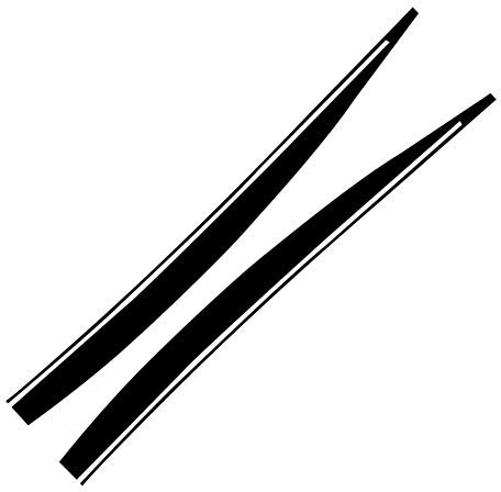 eastar 2St Motorhaubenhaubenstreifenentlüftung Panel Aufkleber Abziehbilder für Chevrolet Camaro 2010-2015