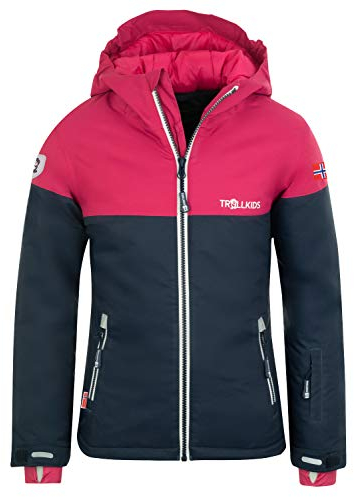 Trollkids Girls Hallingdal Jacket 152, Navy/pink