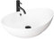 VBChome Waschbecken 59 x 38 Keramik Oval Waschtisch Handwaschbecken AUFSATZWASCHBECKEN WASCHSCHALE GÄSTE WC