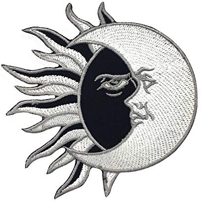 Pro Armour Yin Yang Sonne und Mond, bestickt, zum Aufnähen oder Aufbügeln, Abzeichen für Kleidung etc.