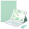 QYiiD Funda con Teclado de Español Ñ para iPad Mini 5/ Mini 4, Funda de cuero delgado con desmontable inalámbrico bluetooth teclado + ratón para iPad Mini 5 2019(5th Gen)/ iPad Mini 4 2015, Verde