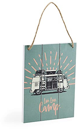 Volkswagen Original Zubehör VW T1 Holzschild Live Love Camp Schild Bulli Camper 1H2087002A