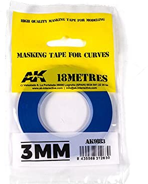 AK AK9183 Blue Masking Tape for curves 3mm