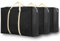 Lifeforce 3 Stück 100L Aufbewahrungstasche für Bettdecken und Kissen, Tragetasche Tasche für Bettzeug oder Gartenstuhlauflagen, Transporttasche mit Doppelreißverschluss Schrank Organizer Set(Schwarz)