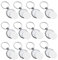 Hbaebdoo 12 PièCes SéRies Sublimation Blanc Porte-CléS Rond Transfert de Chaleur Porte-CléS MéTal Conseil Porte-CléS ÉPais Sublimation Photo Porte-CléS
