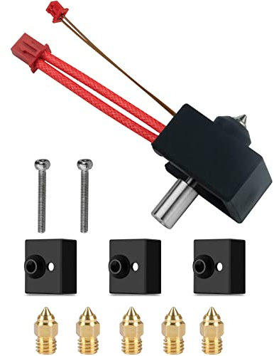 LANKEGU Heat Block Kit für Creality Ender-3S1, 3D Drucker Heizblock Titanlegierung Halsrohr 3 Silikon Socken und 5 PCS Düsen Kit für Ender 3 S1/S1 Pro/Plus, CR-10 Smart Pro