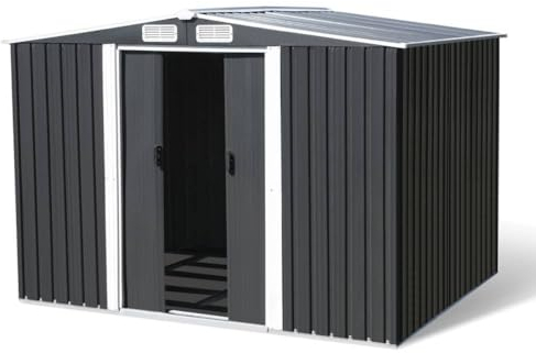 TERRE JARDIN - Abri de Jardin, 5 m², 193 x 246 x 178 cm - Abri de Jardin Metal, en Acier Galvanisé, avec Porte Coulissante et Système d'Aération